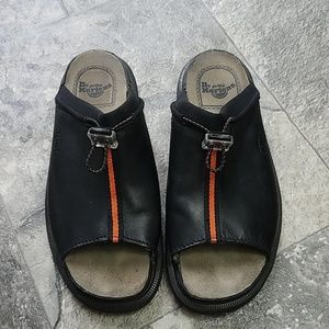 Dr. Martens Black and Orange Sandals